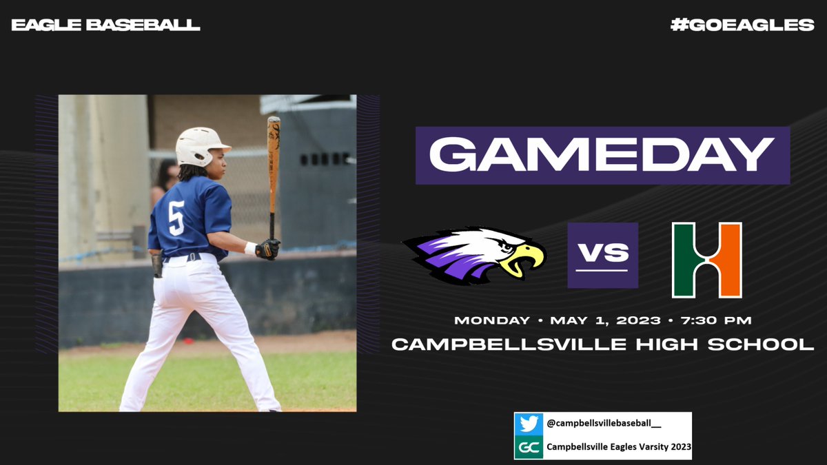 Eagles are back in action tonight against 5th Region foe Hart County. Game time is set for 6:30 EST and will be a varsity only contest. Tickets available at cvilleathletics.com/tickets. You can also follow the action live on GameChanger! #GOEAGLES #AAIT