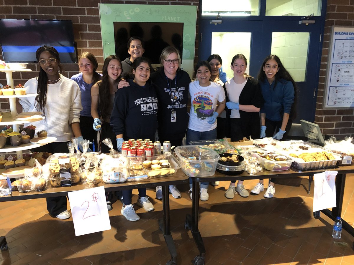 DurdleCathy's tweet photo. Bake sale last week at rljh for the bursary honoring Ms Clarke.  Thank-you to everyone who  helped and supported.  We reached our goal!  @NethraSivakuma https://t.co/fsTKkHVYyZ