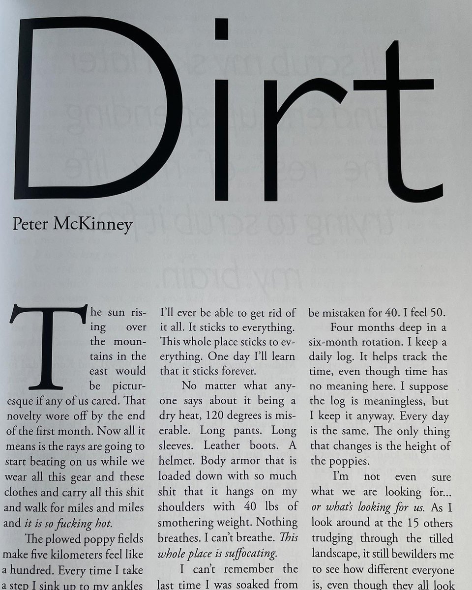 “Dirt.”  Now published in <a href="/thepeelreview/">The Peel Review</a> latest issue. Available in print or online at thepeelreview.com/wp-content/upl…
