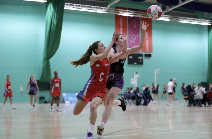 CSGSSport's tweet photo. Bailey Year 10, leaping into action around the shooting circle at Nationals!!!!! #clubnetball #proudpurple https://t.co/mgEGF0l94h