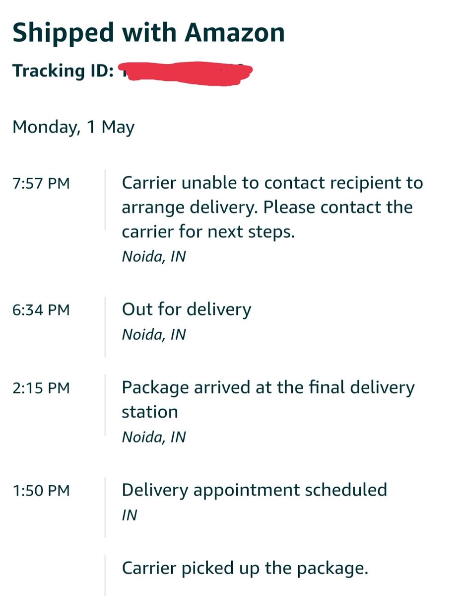 ajaymishra6489's tweet image. @amazonIN @amazon @AmazonHelp No one contacted me for the dlvry of my courier today. I was at home only with a good network, wifi at my home. It's just that no one attempted the delivery due to drizzle and the dlvry guy chose the option that he couldn't cntct me. #patheticamazon