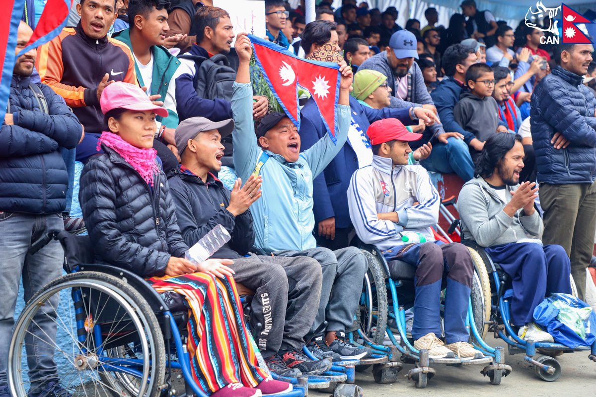 CricketNep's tweet photo. To our loving fans who stood with us through the pouring rain: you are the true MVPs! ⭐
Your love and support gave the team the encouragement to perform in the #ACCPremierCup Final!

#NEPvUAE | #RoadToAsiaCup | #weCAN https://t.co/aMFGFrBjHE