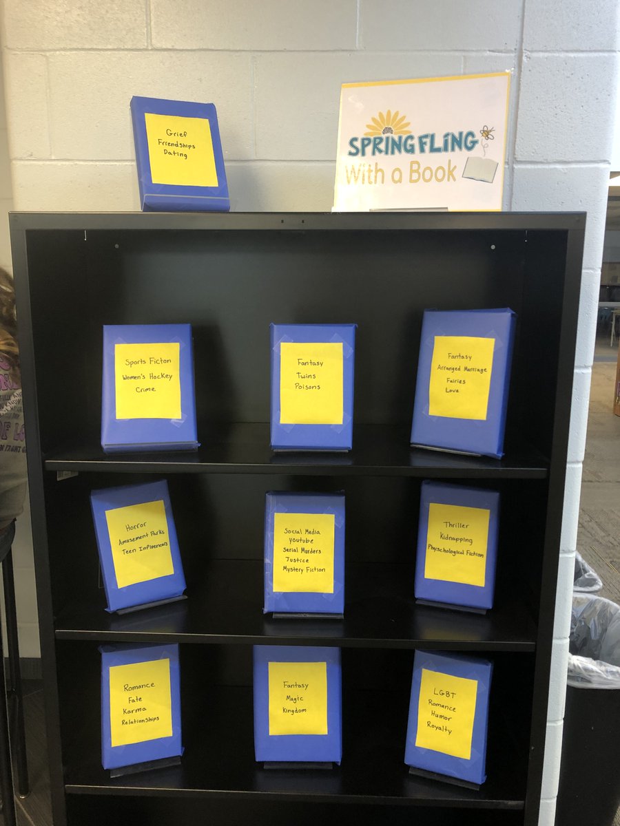 Spring Fling with a Book! Surprise yourself with a new book for the month of May.
