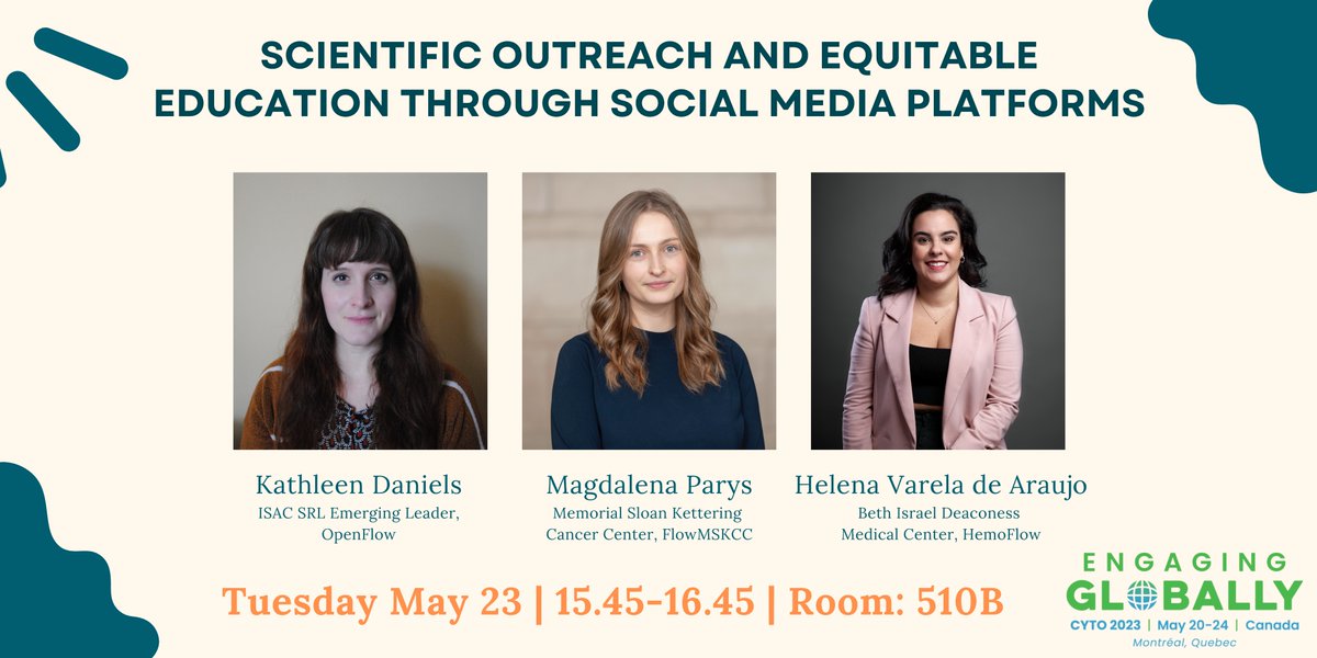 It is an incredible pleasure to organize #CYTO2023 workshop with these amazing women! There will be a lot of info about social media presence in science!
#flowcytometry #flowedu #flowcyto