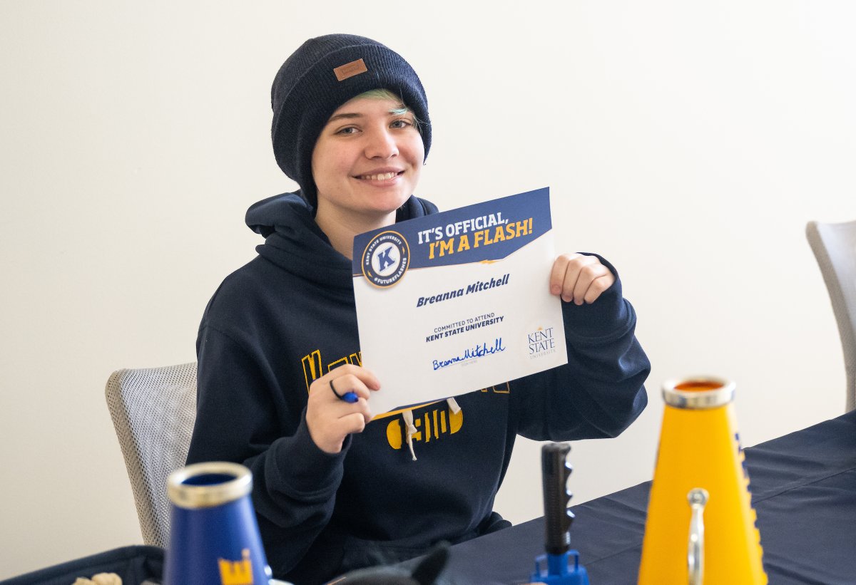 ksuadmissions's tweet photo. Happy National College Decision Day, #FutureFlashes!

Secure your spot in the Class of 2027 by logging in to FlashLine and paying the $150 enrollment fee today. After that, you’ll be all set to register for Destination Kent State, New Student Orientation! https://t.co/MzBF3EZC7L