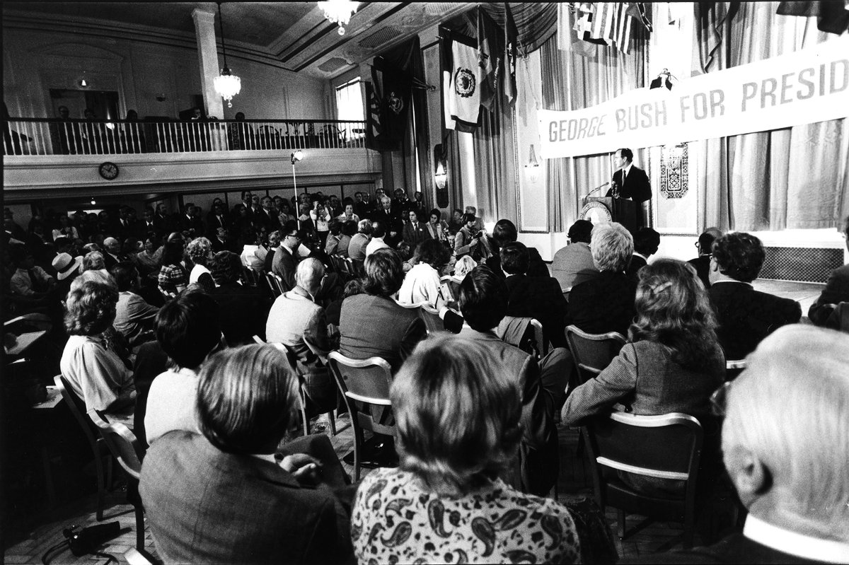 BushFdn's tweet photo. On this day in 1979, George Bush announced his candidacy for the office of President of the United States at the National Press Club in Washington, D.C. https://t.co/MXOX7pF449