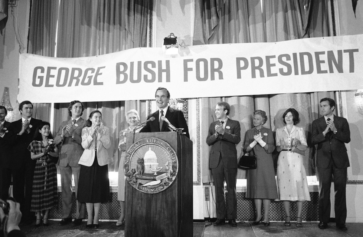BushFdn's tweet photo. On this day in 1979, George Bush announced his candidacy for the office of President of the United States at the National Press Club in Washington, D.C. https://t.co/MXOX7pF449