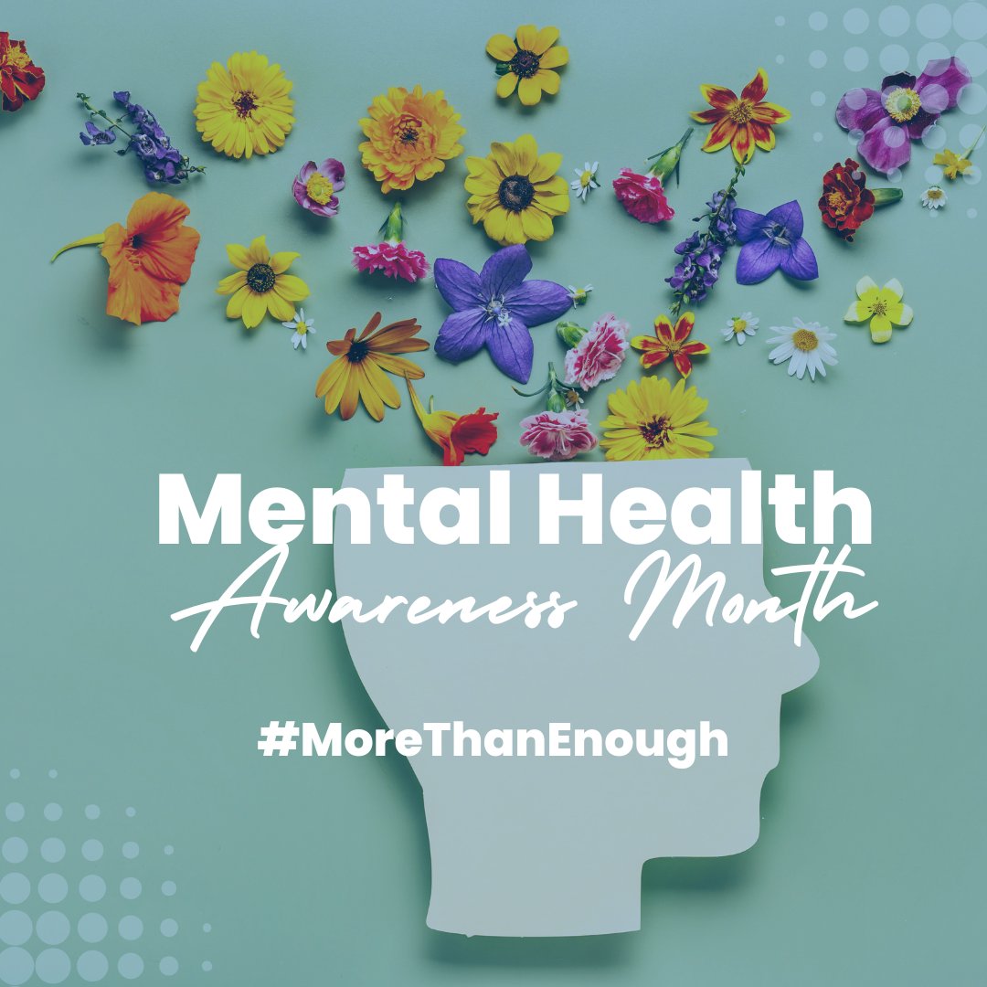 You are more than enough. Join us in raising awareness for Mental Health.

Looking for support: ow.ly/Hslk50O5j39
Looking for educational resources: ow.ly/PHKw50O5j37

#MoreThanEnough #NAMI