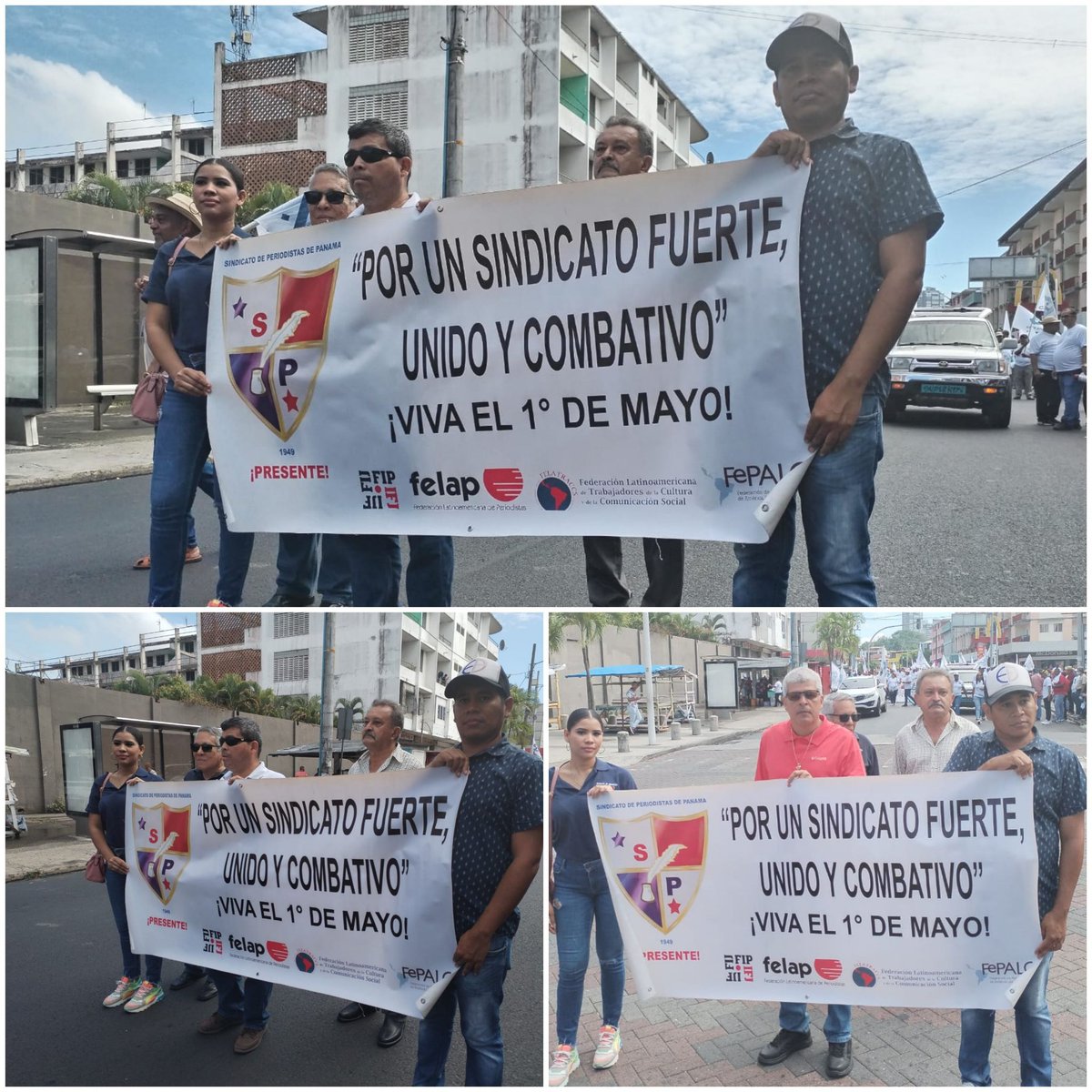 scatoperiodista's tweet photo. Un 1o de Mayo de lucha inclaudicable  por mejores salarios, contra el alto costo de la vida, contra los políticos y empresarios corruptos y vende patria, en Defensa de la Seguridad Social y del @scatoperiodista decimos presente. ¡LA PELEA ES PELEANDO! ¡Viva el 1o de mayo! https://t.co/li42lMckMl
