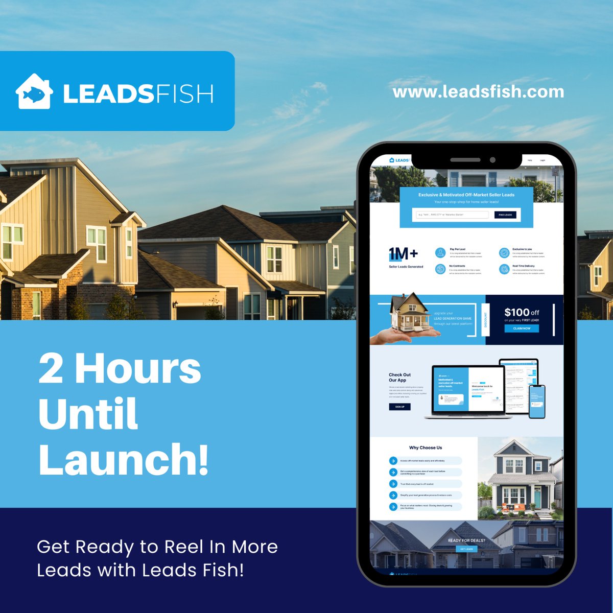 leadsfish's tweet image. Only 2 hours left until the launch of Leads Fish! 🎉 We're excited to share this revolutionary tool with Atlanta businesses and beyond. Stay tuned for updates and get ready to generate more leads than ever before. 

#LeadsFish #Atlanta #LeadGeneration #realestateinvestors