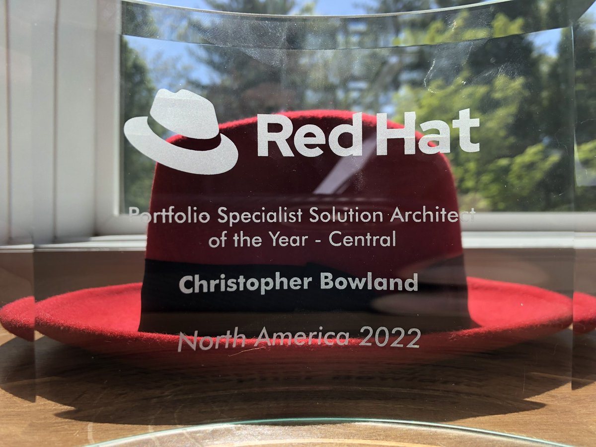 Thrilled to announce that I have been named the Red Hat Specialist Solution Architect of the Year for the North American central region for 2022! It is an absolute honor to receive this recognition and I am both proud and grateful for the opportunity to work for #redhat.
