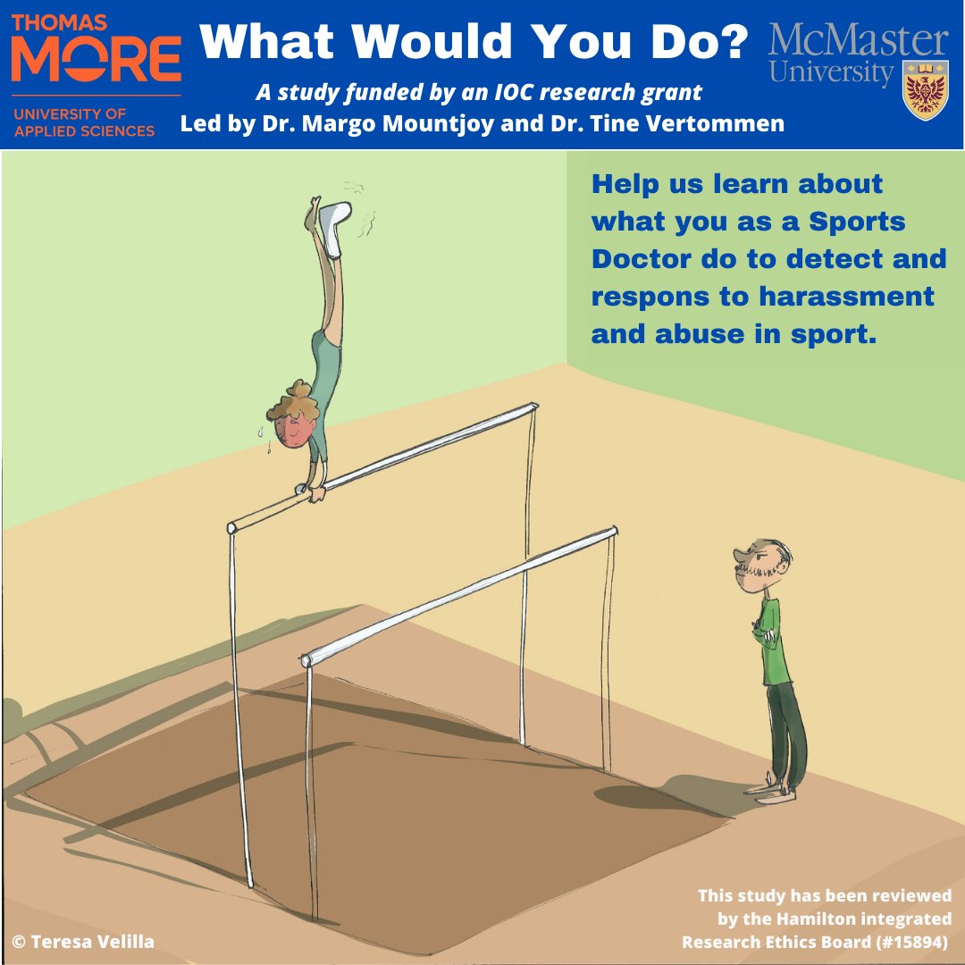 Please RT if you know some sports docs. Are you a sports doctor? 🩺 🏅
Help us (IOC funded project)  learn what you can do as a sports doctor to detect and
respond to harassment and abuse in sport. 
 
 👉🏼Click here: 
 thomasmore.questionpro.eu/WWYD