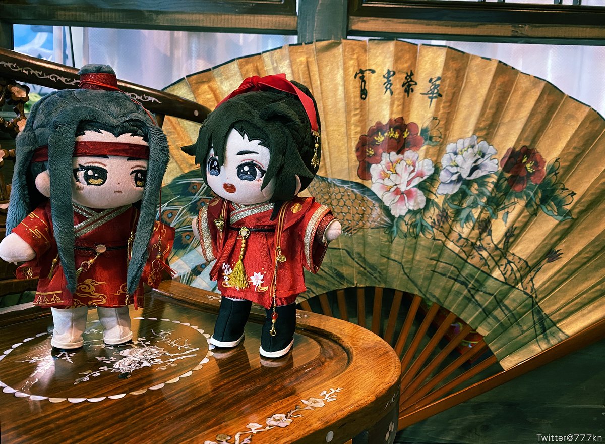 忘羨ぬいちゃんは結婚式を挙げました。華やかです!
#MXTXぬいのいる生活 
#MXTX有布偶的生活 