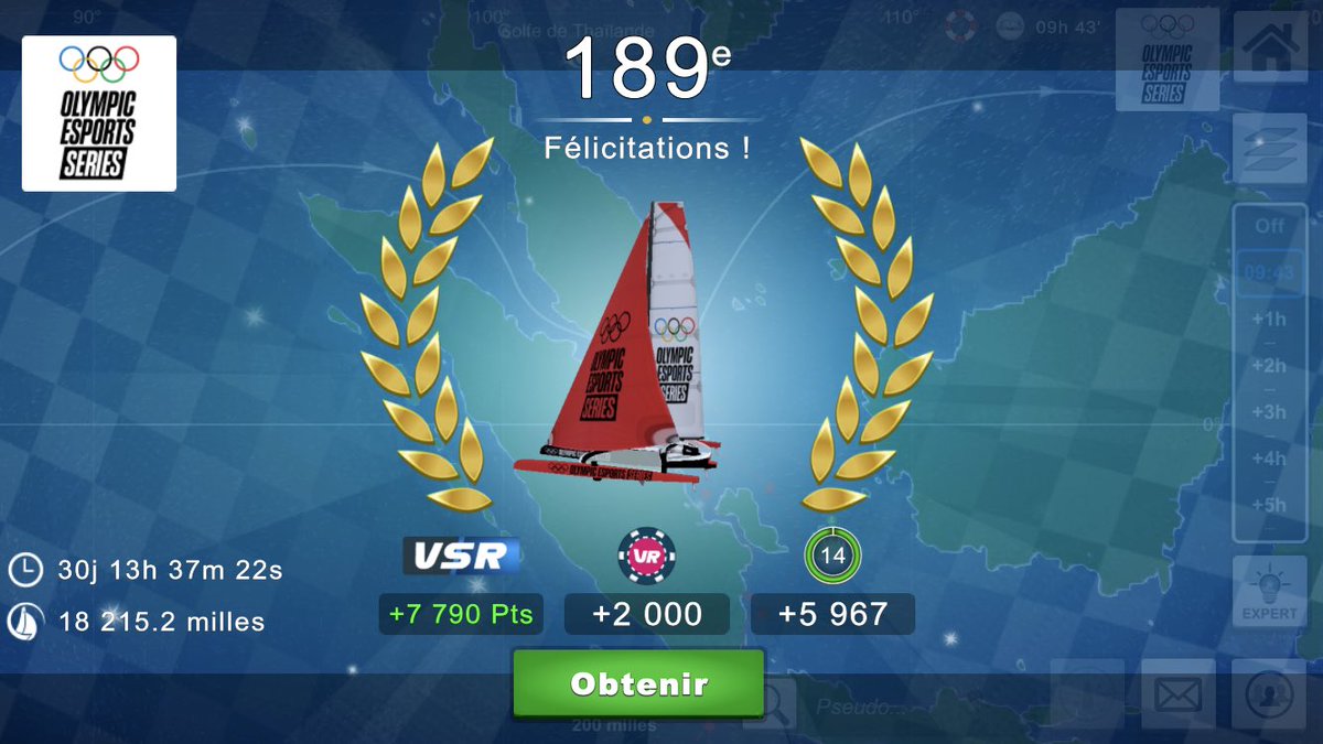 Globalement content de ma course, on va surtout retenir le tour du monde je crois :) les 2 derniers jours étaient… 😵‍💫

Tenté un p’tit koualakon sur la fin, ça passe pas souvent ces choses-là 😅

La <a href="/TorceSailing/">Torc eSailing / YWCN</a> 3e de la course, y’avait du sanglier à l’avant !! 🐗
