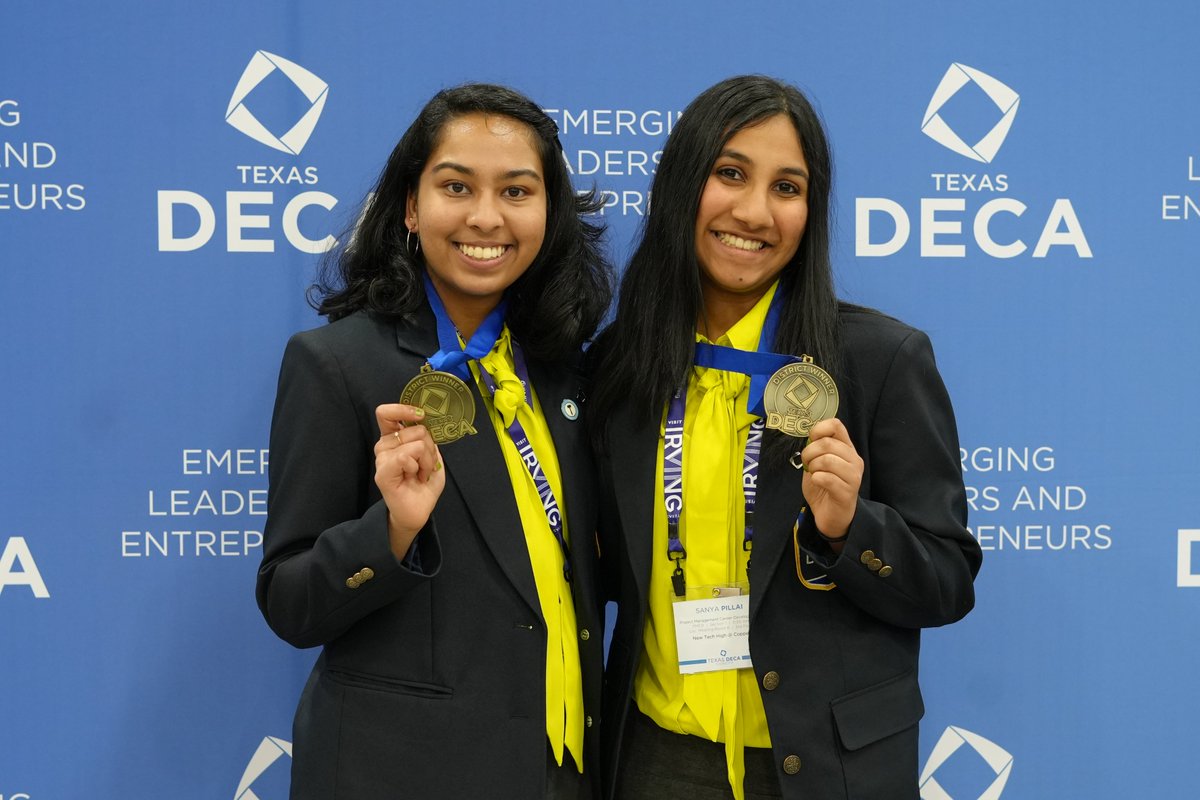Anthika_G's tweet photo. That's a wrap! The past 3 years of @DECAInc have been one of the most memorable experiences. From becoming @DECA_NTHC President to the first @NewTechCoppell #ICDC top finalist I have gained skills I will always remember. Thank you @ruizschoolprof for all the support! @Coppellisd https://t.co/3CtNbUJRFY