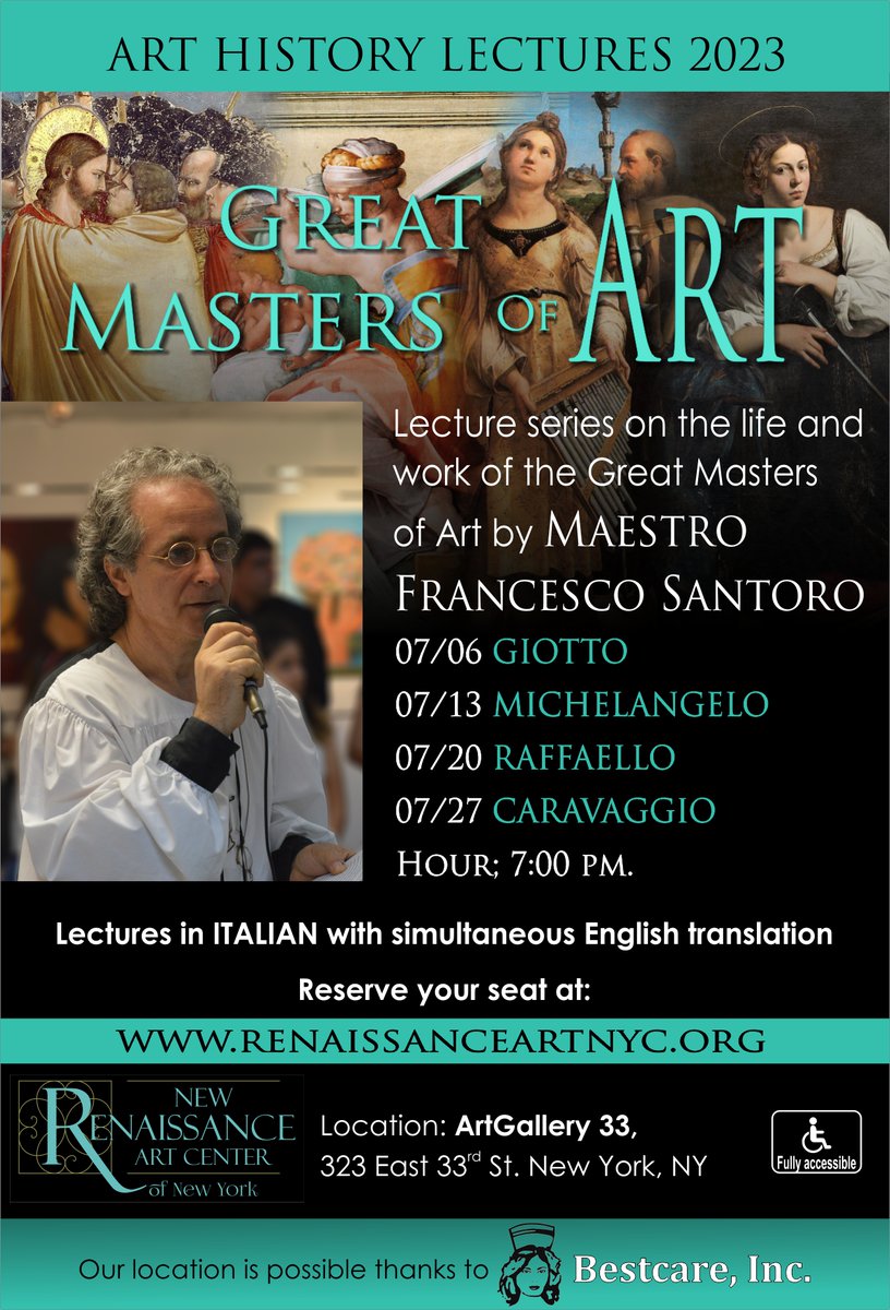 renaissance_nyc's tweet photo. This summer Maestro Francesco Santoro is back to #NYC with his #arthistoryseries. Reserve your seat at https://t.co/6prvzmEjdh #artlectures #summernyc https://t.co/uqM1LKPyvr