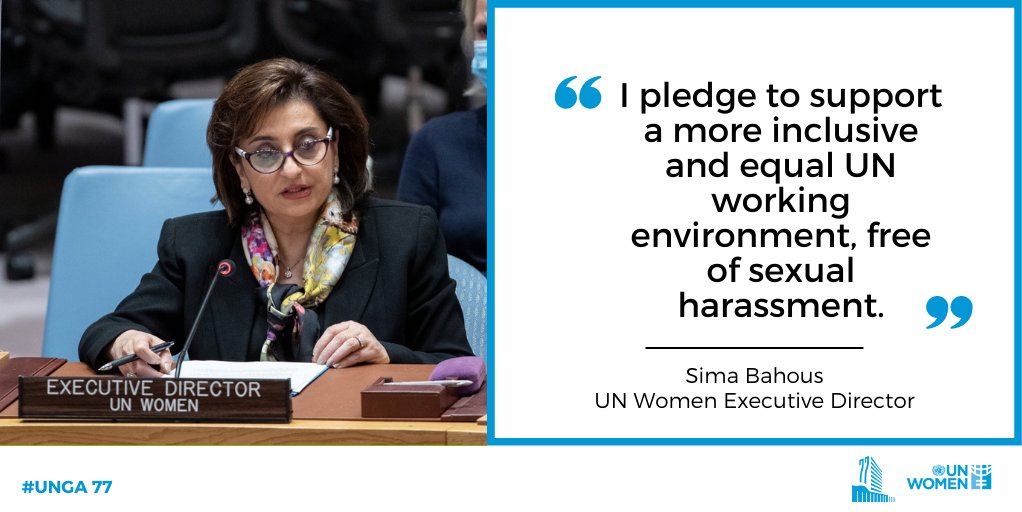 Sexual harrasment has no place at work, or anywhere. 

Everyone has the right to work in safe and inclusive environments. 

Let's make this a reality worldwide, including here at the <a href="/UN/">United Nations</a>. 

#EndSH #ActforEqual