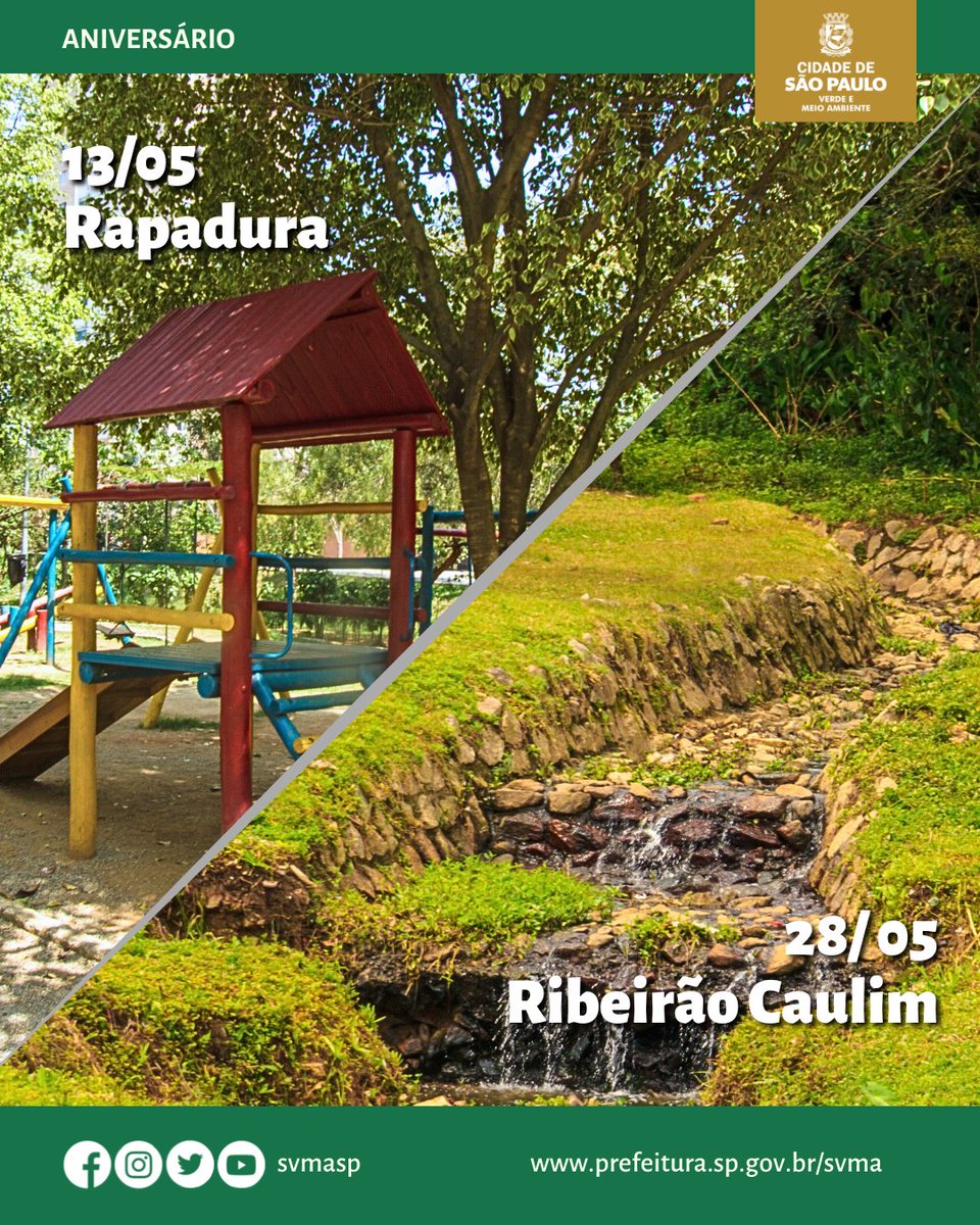 svmasp's tweet photo. Hoje é o primeiro dia de maio!
Confira então os nossos parques que fazem aniversário nesse mês, ao todo serão cinco espaços que unem a biodiversidade com as áreas urbanas. Aproveite o feriado, chame seus amigos e familiares e venha conhecê-los!
#svma #parquessp #meioambiente https://t.co/CPuR3ZIh1R