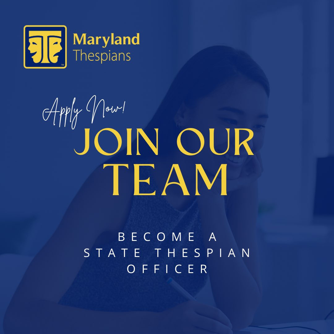 STO Applications Are Live!
APPLY TODAY!
marylandthespians.org/sto