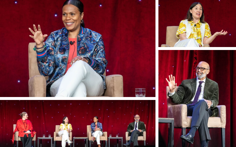 BCCCC's tweet photo. [HAPPENING NOW AT #BCCONF23] Convening sponsor @Target on main stage w/ @UNCF CEO, discussing Target Scholars program and efforts to advance racial #equity and create lasting, systemic change for Black guests, team members, and communities. #purposedriven #hbcus #socialimpact https://t.co/jd0RmVGTkT