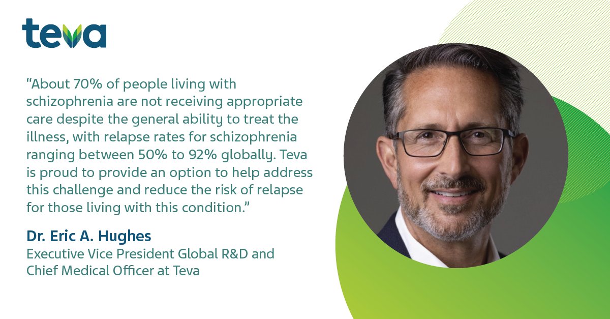 TevaUSA's tweet photo. #ICYMI: 🎉Last week Teva announced the U.S. FDA’s approval for its new #schizophrenia treatment.
Learn more here: https://t.co/hA62O4kQ5C https://t.co/3BzBDMohf5
