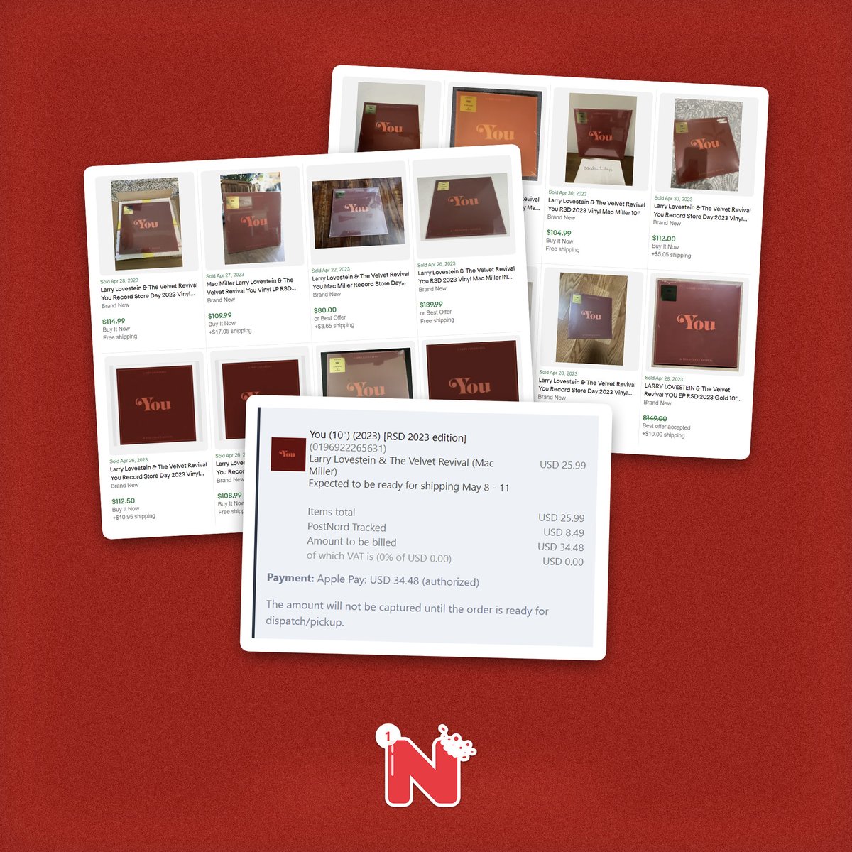 Mac Miller's Larry Lovestein &amp; The Velvet Revival "You" released in a Gold 10" LP Vinyl for the Record Store Day 🔥

Of course, Nibble users were notified ahead and received all the details to be able to check-out multiple of these 📈

Signup for Nibble through the link in bio!