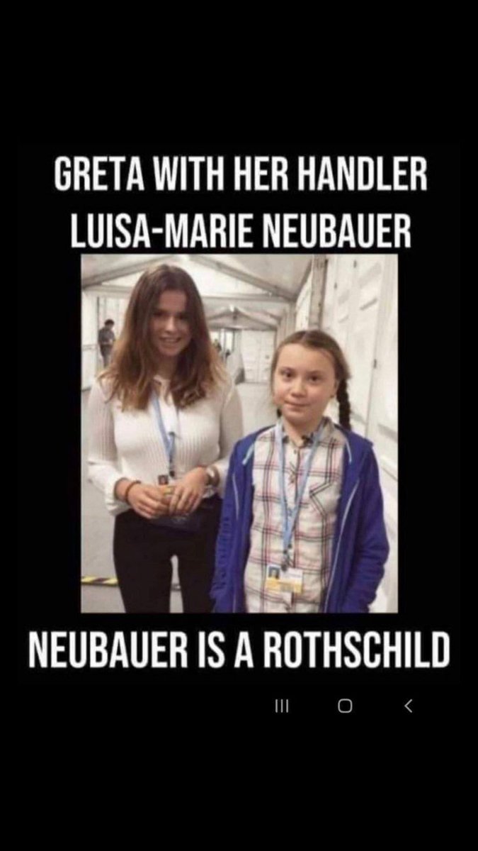 Rabyna46's tweet image. Greata with her handler, who is a Rothschild. The Rothschild family grooms people to serve their interests. The same goes for Katy Perry and Zuckerberg.
