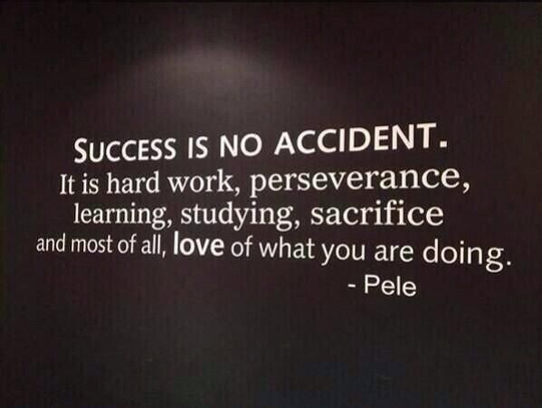Monday motivation: "Success is no accident..."
#mondaymotivation #success #quote #pele