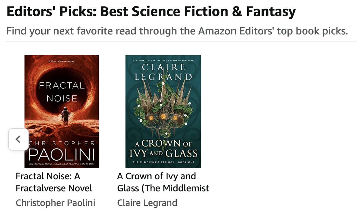 torbooks's tweet photo. A huge CONGRATS to #InTheLivesofPuppets by TJ Klune, #DualMemory by @SueBurkeSpain, and #FractalNoise by @paolini for being chosen as @amazonbooks's top #SFF picks of May! 📚🎉 

https://t.co/bhif0mYuPV https://t.co/QZiNURwIHr