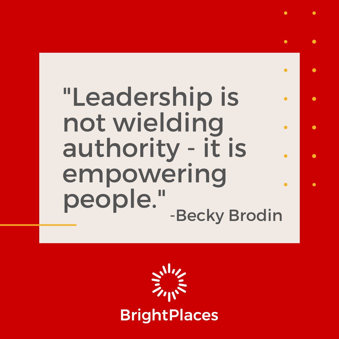 We head up meetings, fill our schedules with calls and sign off on paperwork, but how often do we take the time to empower those around us?

Create your leadership legacy with our free Leadership Calendar:
brgtplaces.com/leadership-cal…

#bias #DEI #brightplaces #embedinclusion