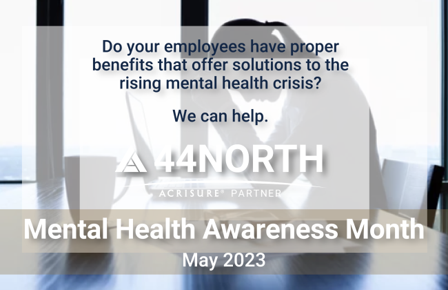 44northmi's tweet photo. Promoting mental health awareness and benefit use within the workplace has come a long way over the past two decades, but for many, it's still a confusing topic. We can help you navigate that confusion. Contact us for more information on employee benefits regarding mental health. https://t.co/hM6cJvSkCY