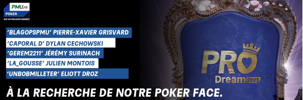Greg__CM's tweet photo. Mon futur poulain @PMU_Poker est peut être dans ces 5 ! RDV jeudi à partir de 18h00 sur https://t.co/vTC1MY1V0X pour connaître le 6e qualifié pour la Finale.
#ProDream #HUMasters #TeamPro #50K€
https://t.co/AmYV7t9BTO https://t.co/YEw1PhPAIg