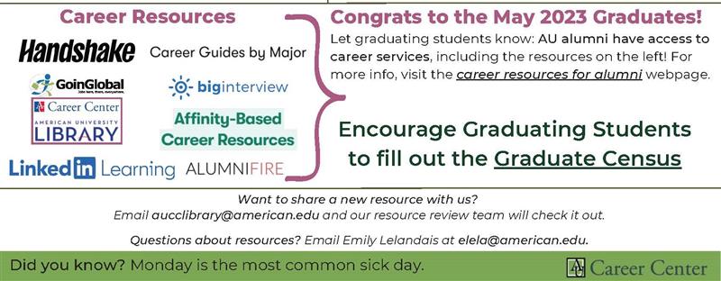 Congratulations to our May 2023 graduates! Be sure to let us know your post graduate plans by completing this survey bit.ly/gradcensus. Need assistance with identifying career goals? Then be sure to meet with your advisor, via Handshake at bit.ly/3LJvp7Z <a href="/AU_SOC/">AU SOC</a>