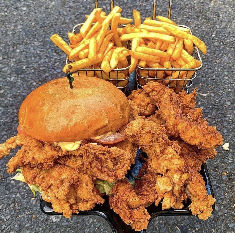 Who would you eat this with ? 🤤

#delicous #food #foodies #goodfood #amazing #wholesome #fries #burgers #chickenburger #chickenstrips