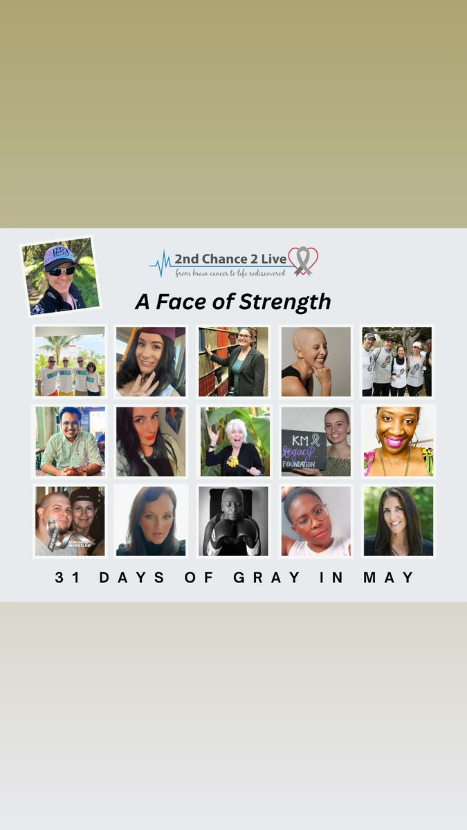 2nd_Chance2Live's tweet photo. 2/2
#afaceofstrength
#gogray #gograyinmay #BTAM #braintumorawareness #BTSM #braincancerawareness #31daysofgray #31daysofgrayinmay #braintumorawarenessmonth
#braincancerawarenessmonth https://t.co/Sg63VBfEi6