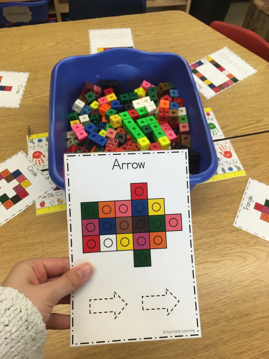 Can you build the shape? 

Great for fine motor as well (pulling apart and pressing the cubes together will build those hand muscles!) <a href="/JohnDearnessTV/">John Dearness Public School</a>