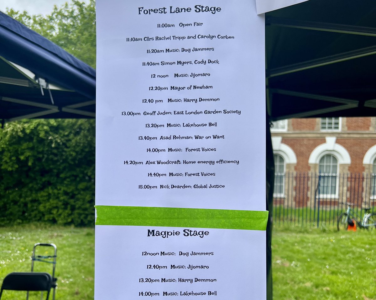 Thanks to everyone who came along to see us perform (on two stages!) at Newham Green Fair today.