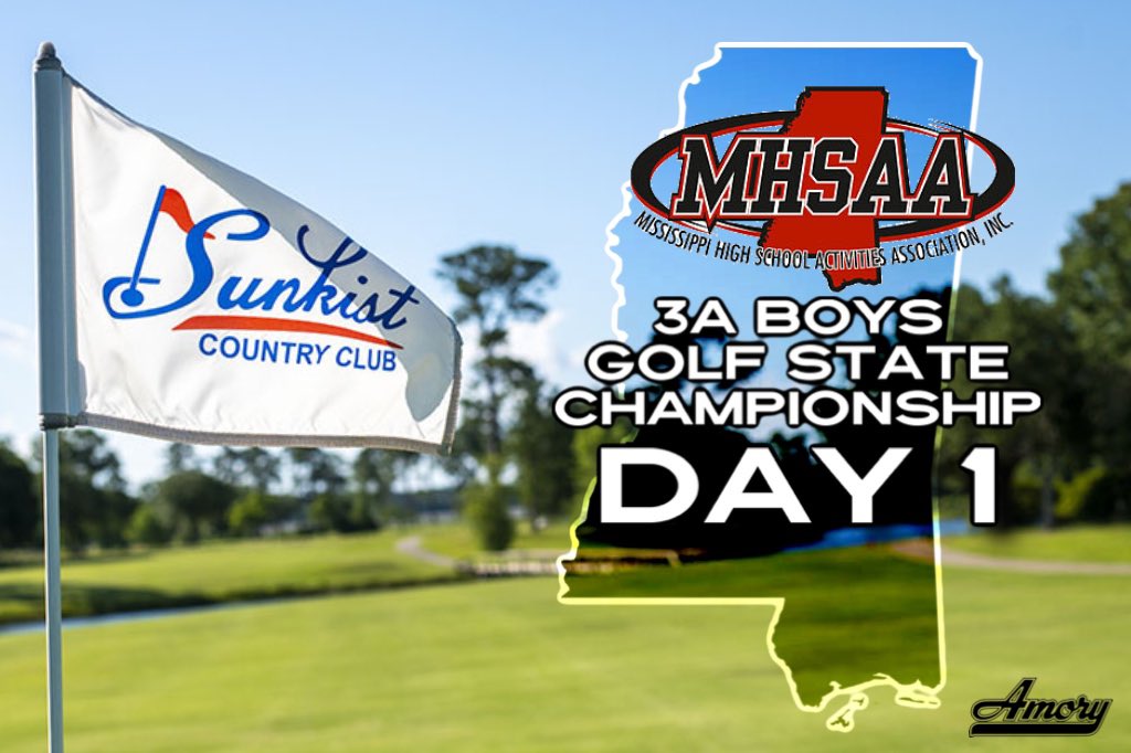 AmoryGolf's tweet photo. Day 1 is underway at the 3A Boys State Championship! Good luck to the Amory Boys! https://t.co/lXm1MzLAGG