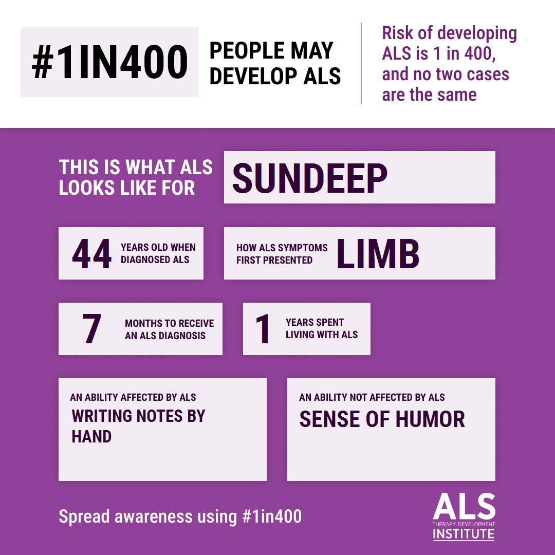 nadia_sethi's tweet photo. When the diagnosis happened I lost many nights of sleep wondering why us since ALS is so rare.  #1in400 @alstdi #ALSwidow  

https://t.co/TWxOzmEGcJ https://t.co/241yHAJMGI
