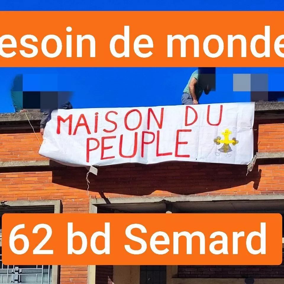 CerveauxNon's tweet image. 🛑 TOULOUSE 
Besoin de soutien et renfort au 62 boulevard Pierre Semard.
Occupation d'une Maison du Peuple sur le lieu de la construction inutile prévue de la Tour Occitanie.
#toulouse #NonALaReformeDesRetraites
