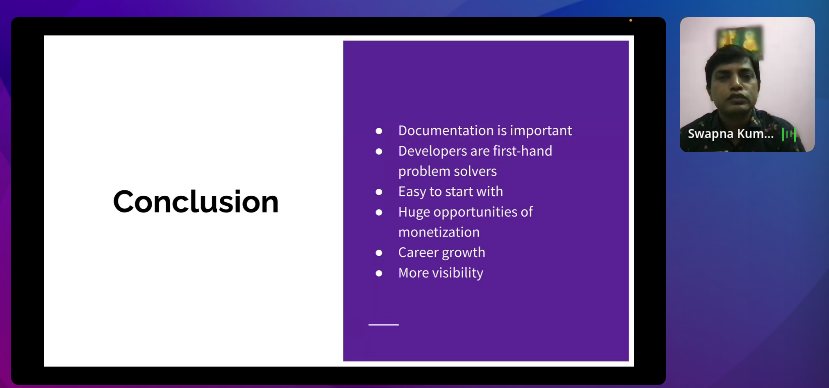RocioGonzalezT9's tweet image. Awesome session today in the #HashnodeBootcamp 
Thanks @swapnakpanda for your talk. It was very interesting, I learned a lot. 
This is the conclusions of Swapna talk: 👇