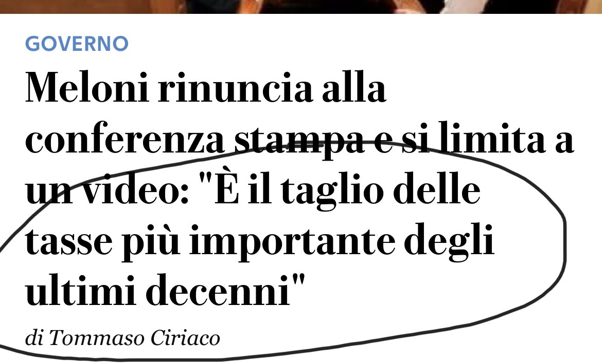 Negli ultimi 10 anni, Renzi ha tagliato le tasse di una ventina di miliardi, Draghi di una decina. Lei di 3, facendo uno dei tagli più piccoli degli ultimi decenni. Sapete perché la politica ha perso credibilità? Perché le si consente di usare le parole totalmente a ca**o.