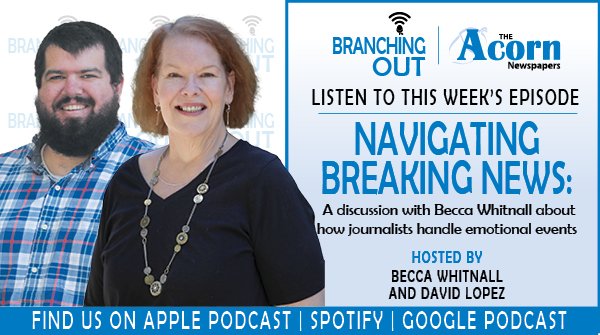 Branching Out with The Acorn Newspapers (@branchingoutpod) on Twitter photo NEW EPISODE:
<a href="/BeccaWhitnall/">Becca Whitnall</a> and @LayoutLopez have a discussion about how journalists and community newspapers navigate breaking news. Tune in. buzzsprout.com/396817/1274404… NEW EPISODE:
<a href="/BeccaWhitnall/">Becca Whitnall</a> and @LayoutLopez have a discussion about how journalists and community newspapers navigate breaking news. Tune in. buzzsprout.com/396817/1274404…