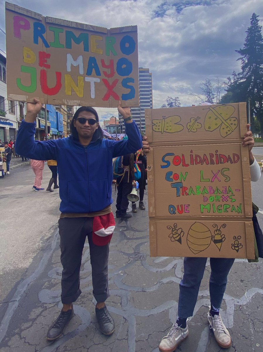 EmilioUIO's tweet photo. Un año más para reivindicar el camino de las y los trabajadores por sus derechos laborales y condiciones justas de trabajo. 

Acompañamos la lucha por la dignidad de quienes sostienen la vida y apelamos por una ciudad que no expulse a sus trabajadores. 

#DíaDelTrabajo https://t.co/esjkIDCTbE
