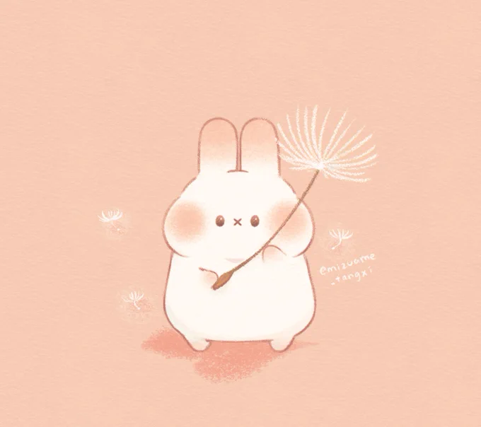 わたげ (○・×・○)  #ぷみうさぎ #すぴょんず #イラスト