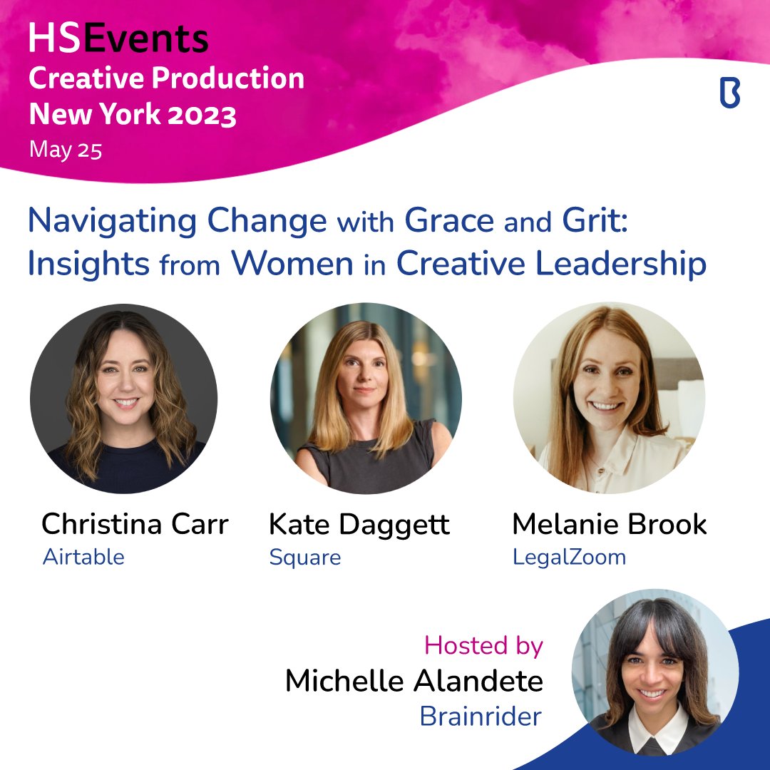 brainrider's tweet photo. We’re so thrilled to sponsor and host an incredible Women's Panel at the upcoming @HSCreativeOps  Creative Production New York 2023! 
Join us as we dive into the theme: "Navigating Change with Grace and Grit."✨💪 https://t.co/0NvdI5kApU https://t.co/KxzVDAwQZE