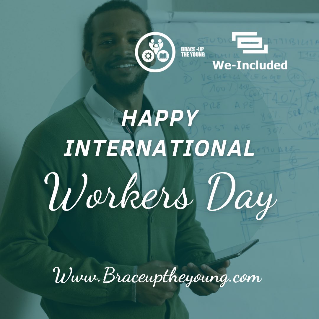 We_included's tweet photo. Happy International Workers' Day to all the hardworking individuals out there who tirelessly strive towards making the world a better place! 

Today, we celebrate the dedication and resilience of workers everywhere, especially those who contribute to building a better Nigeria. https://t.co/GGl1hMrrs1
