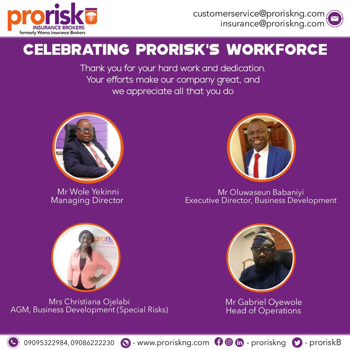 Proriskng's tweet photo. Thank you for your unwavering commitment to our company. Happy Workers Day!

#workersday #workersappreciationday #proriskng https://t.co/F0ijgIrVDG