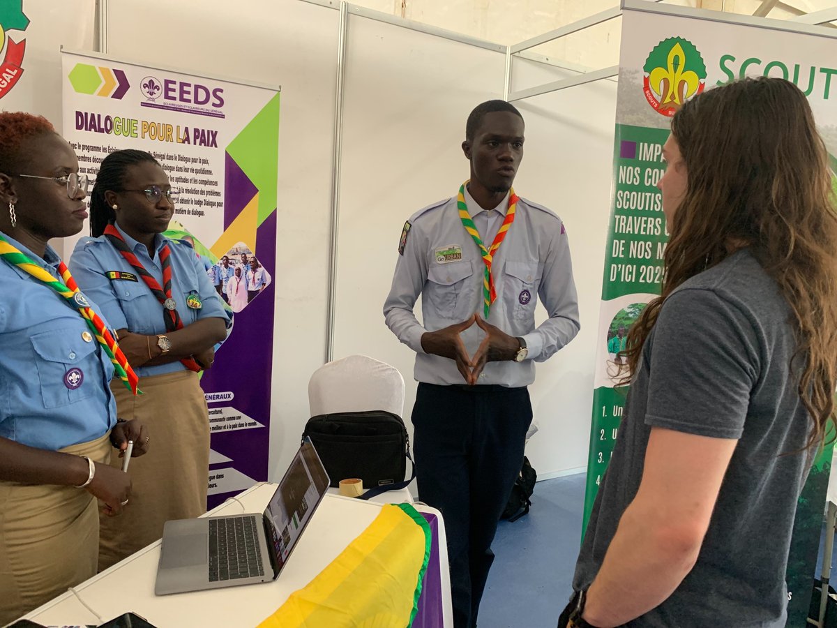 scoutdusenegal's tweet photo. Les Scouts du Sénégal participent au Dakar GSEF 2023 - Forum Mondial de l'Economie Sociale et Solidaire qui se tient actuellement à la Place du Souvenir (Dakar) du 1er au 06 Mai.

#scoutisme #senegal #sds #GSEF #gsef2023 #ODD #ODD16 #economie #apprentissage #social #solidarite https://t.co/sSKkh3bCf1