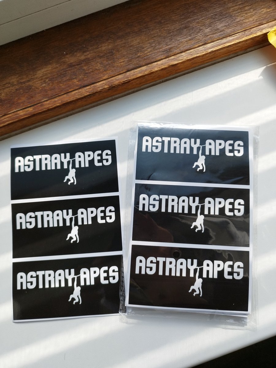 AstrayApes's tweet photo. 1k stickers just came in 🤣🤤😎 watch out lightposts bust stops and trashbins 🤣🤣 Soon you will see me and I ain't even near you! #AstrayMerch https://t.co/gDQn4eZi3w